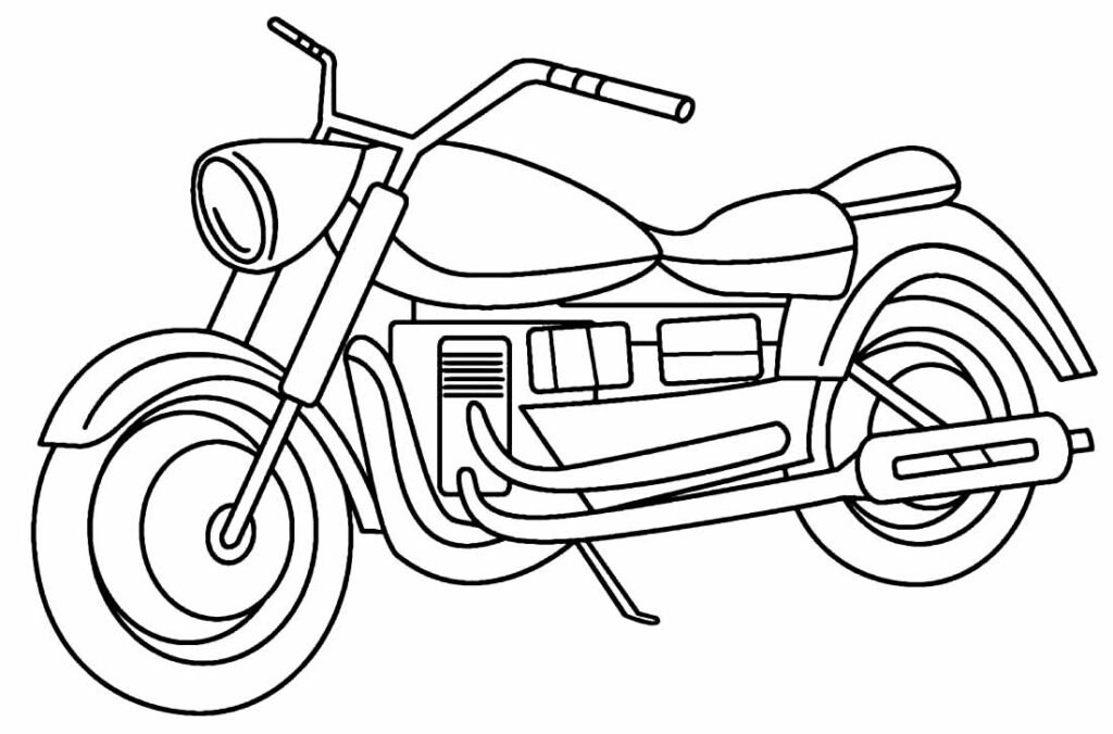 Desenhos de Moto para Colorir e Imprimir